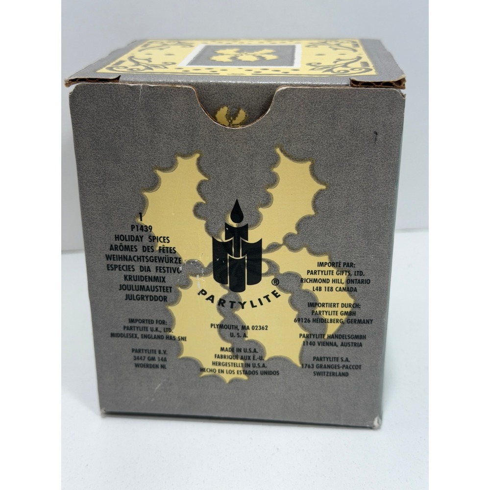 PartyLite Holiday Spices Scented Jar Candle P1439 with Frosted Lid and Box - Picture 3 of 7